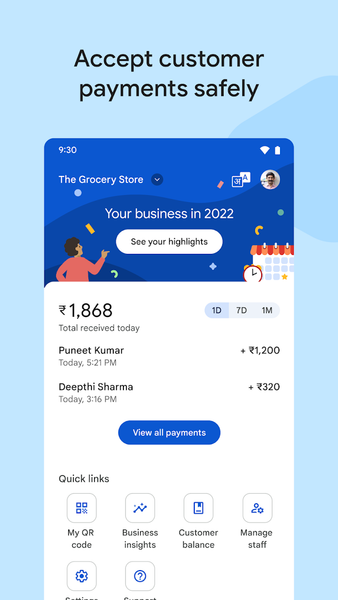 Google Pay for Business - Image screenshot of android app