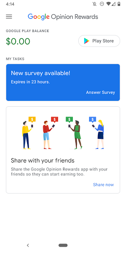 Google Opinion Rewards - Image screenshot of android app