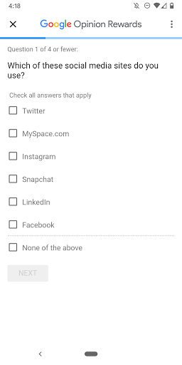 Google Opinion Rewards - عکس برنامه موبایلی اندروید