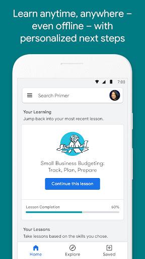 Google Primer - عکس برنامه موبایلی اندروید