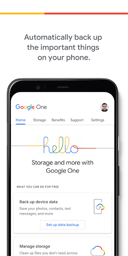 Google One - Image screenshot of android app