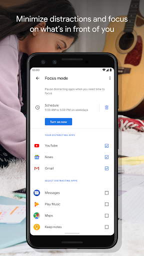 Digital Wellbeing – سلامت دیجیتال - عکس برنامه موبایلی اندروید
