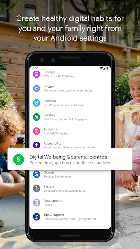 Digital Wellbeing - Image screenshot of android app