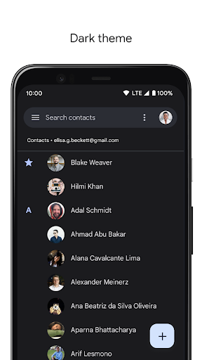 Contacts - مخاطبین گوگل - عکس برنامه موبایلی اندروید
