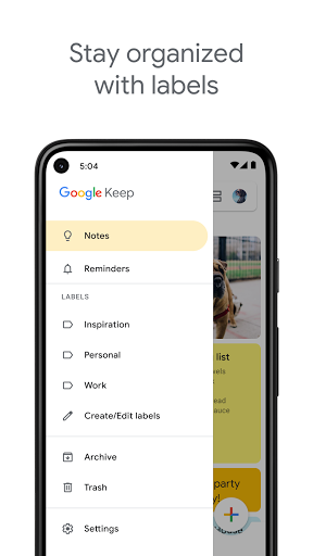 Google Keep - Notes and lists - عکس برنامه موبایلی اندروید
