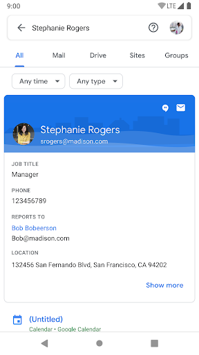 Google Cloud Search - عکس برنامه موبایلی اندروید