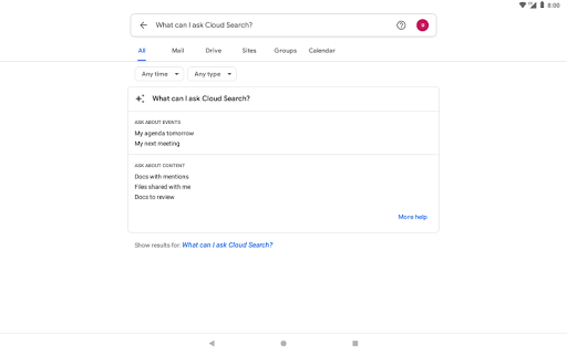 Google Cloud Search - عکس برنامه موبایلی اندروید