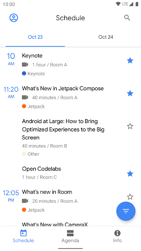 Android Dev Summit 2019 - Image screenshot of android app