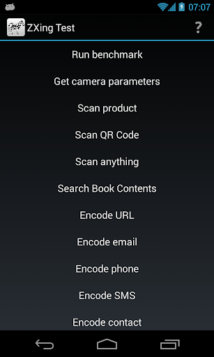 ZXing Test - عکس برنامه موبایلی اندروید