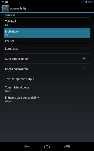 Google BrailleBack - Image screenshot of android app