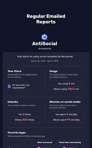 AntiSocial: phone addiction - عکس برنامه موبایلی اندروید