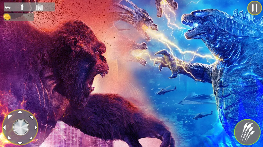 Gorilla king kong vs Godzilla - Gameplay image of android game