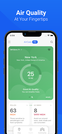 Air Quality & Pollen - AirCare - عکس برنامه موبایلی اندروید