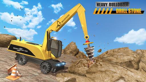 Heavy Bulldozer Crane Drill Stone - عکس برنامه موبایلی اندروید