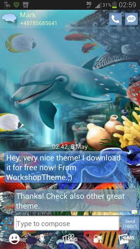 Sea Fish Theme GO SMS Pro - عکس برنامه موبایلی اندروید