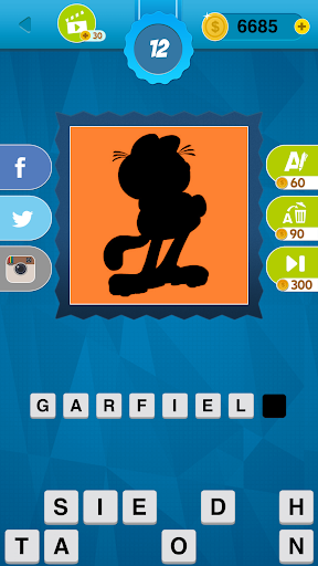 Shadow Quiz Game - Cartoons - Gameplay image of android game