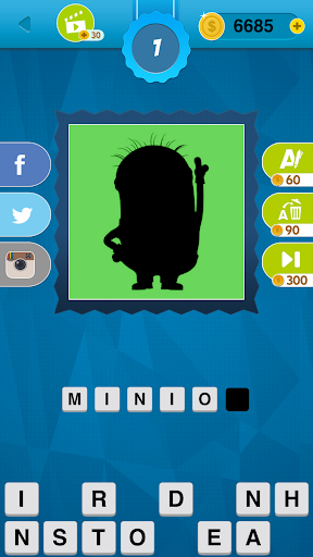 Shadow Quiz Game - Cartoons - Gameplay image of android game