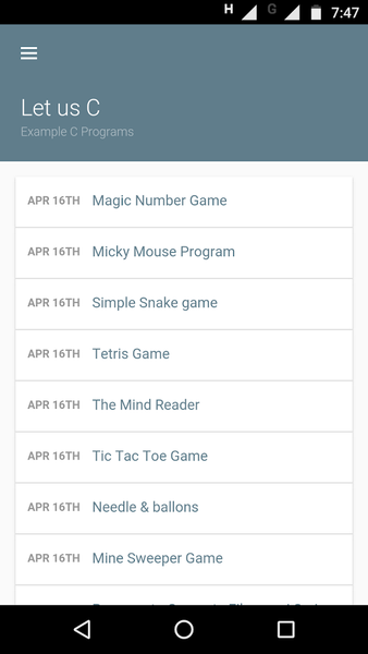 Let us C - Example Programs - Image screenshot of android app