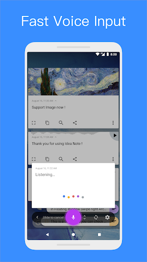 Idea Note - Floating Note, Voice Note, Voice Memo - Image screenshot of android app