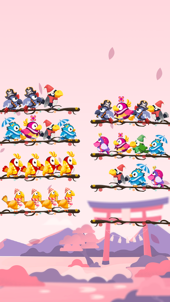 Bird Sort By Color Puzzle - Gameplay image of android game