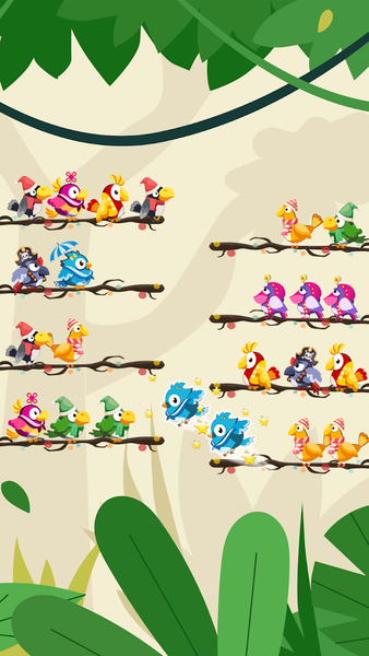 Bird Sort By Color Puzzle - Gameplay image of android game
