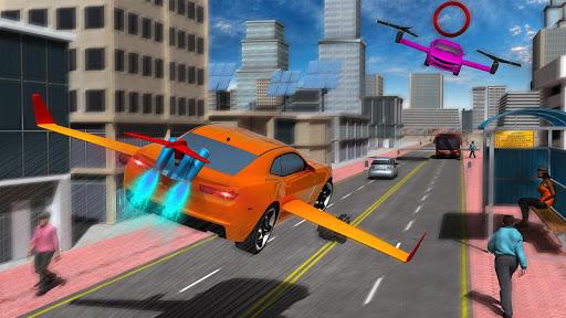 Flying Car Stunts Driver City Simulator - Gameplay image of android game