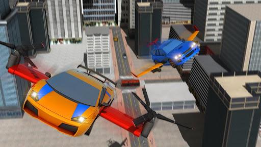Flying Car Stunts Driver City Simulator - Gameplay image of android game