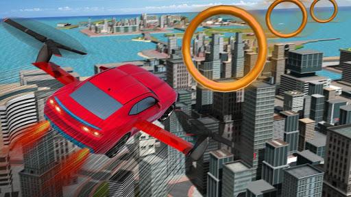 Flying Car Stunts Driver City Simulator - Gameplay image of android game