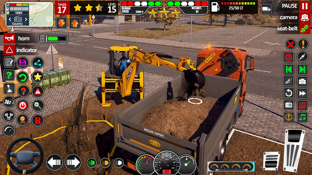 JCB Game 3D Road Construction - Gameplay image of android game