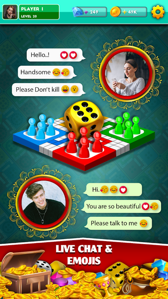 Multiplayer Dice Ludo Games - Gameplay image of android game
