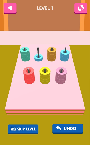 Hoop Color Stack Sort - عکس بازی موبایلی اندروید