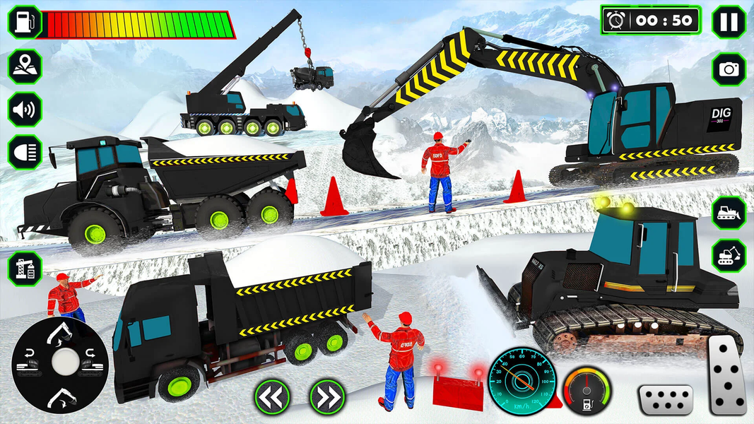Snow Excavator Simulator Game - Image screenshot of android app