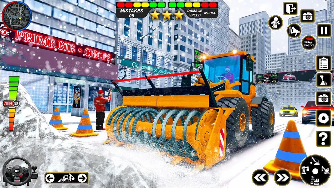 Snow Excavator Simulator Game - Image screenshot of android app