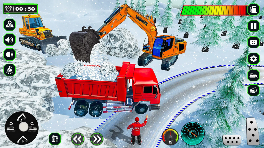 Snow Excavator Simulator Game - Image screenshot of android app