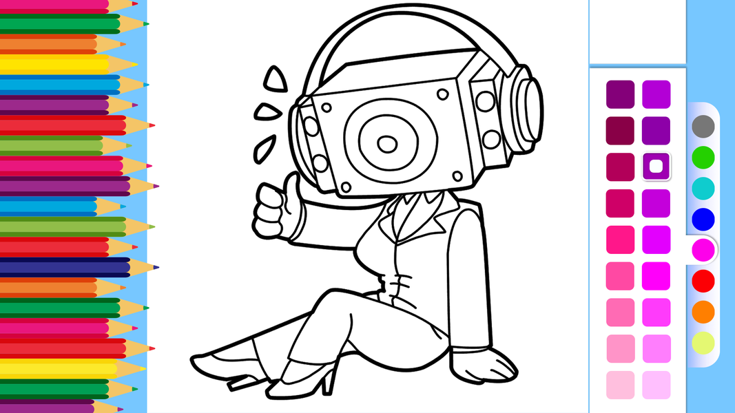 Cartoon Coloring Monster Color - Gameplay image of android game