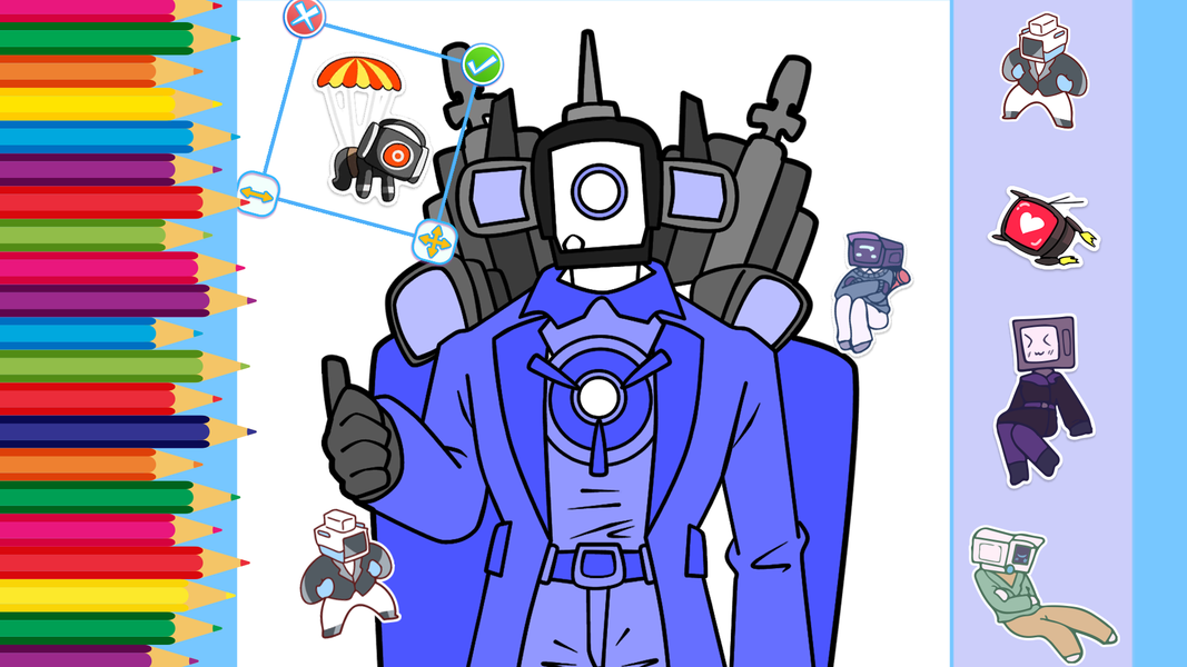 Cartoon Coloring Monster Color - Gameplay image of android game