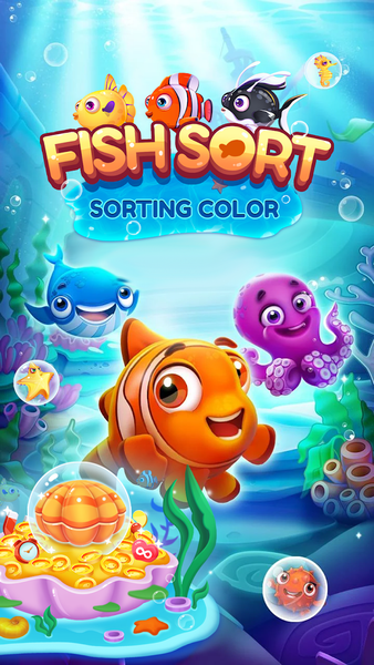 Fish Sort: Sorting Color - Gameplay image of android game