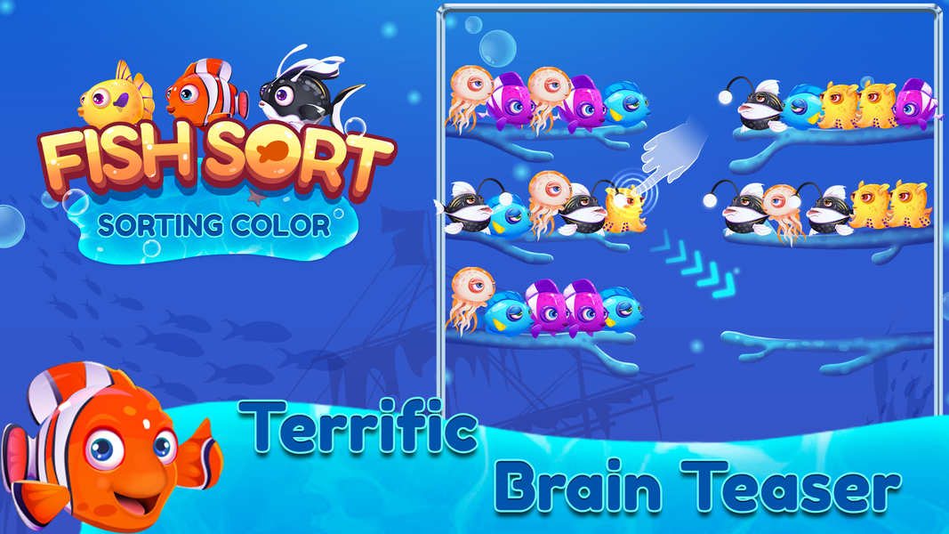Fish Sort: Sorting Color - Gameplay image of android game