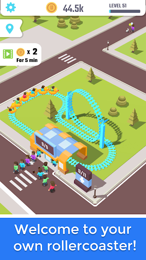 Idle Roller Coaster - عکس بازی موبایلی اندروید
