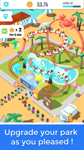 Idle Roller Coaster - عکس بازی موبایلی اندروید