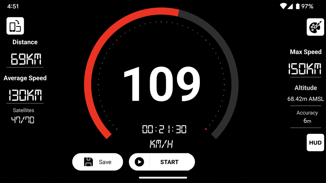 Speedometer - GPS Meter - عکس برنامه موبایلی اندروید