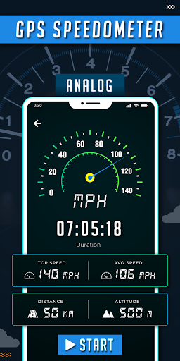 GPS Speedometer, Odometer - عکس برنامه موبایلی اندروید