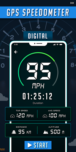 GPS Speedometer, Odometer - عکس برنامه موبایلی اندروید