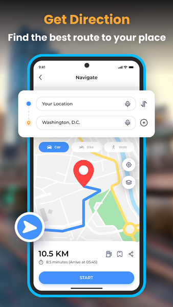 GPS Navigation Live Map Camera - عکس برنامه موبایلی اندروید
