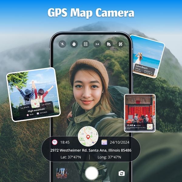 GPS Camera: GPS Photo Location - عکس برنامه موبایلی اندروید