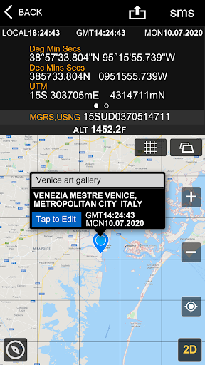 GPS Location Info, SMS Coordinates, Compass + - Image screenshot of android app