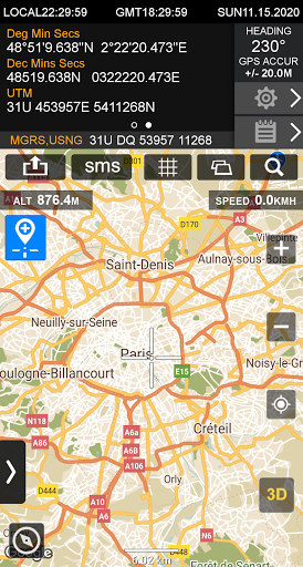 GPS Location Info, SMS Coordinates, Compass + - Image screenshot of android app