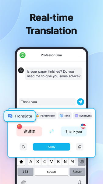 TypeEasy-AI Keyboard & Writer - عکس برنامه موبایلی اندروید
