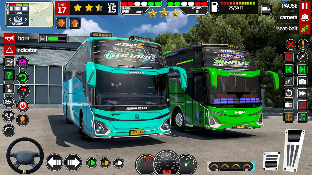 Offroad Bus 3D Driving Game - Gameplay image of android game