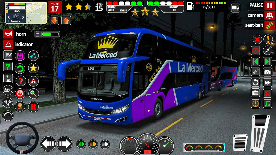 Offroad Bus 3D Driving Game - Gameplay image of android game